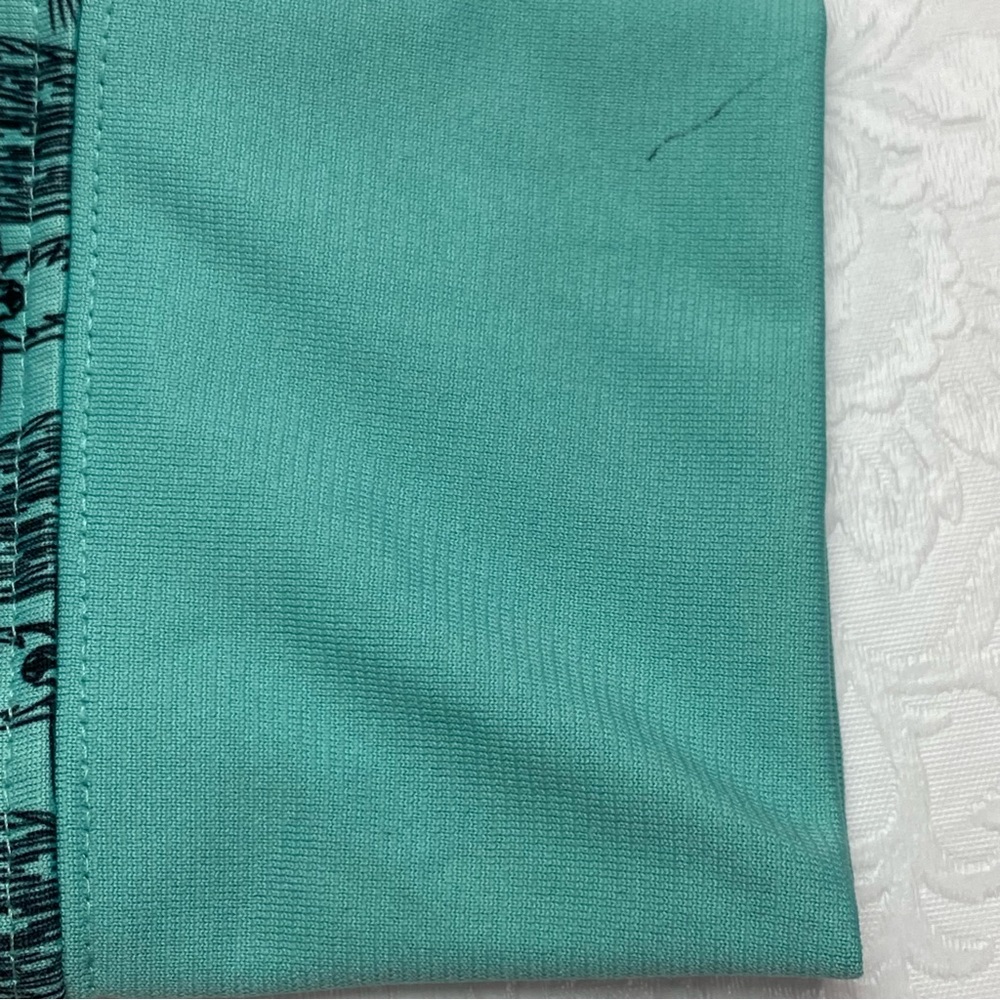 Patterned Teal Long Sleeve Top - Picture 10 of 12